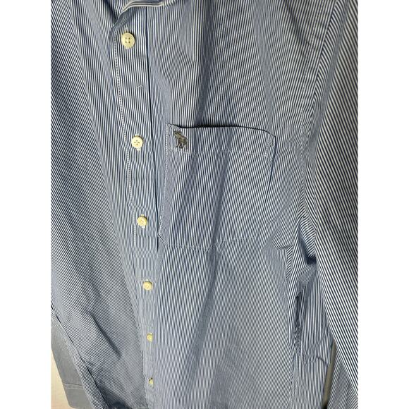 Abercrombie & Fitch Muscle Button Up Shirt Mens Size xxl Classic Striped Shirt - Picture 2 of 5